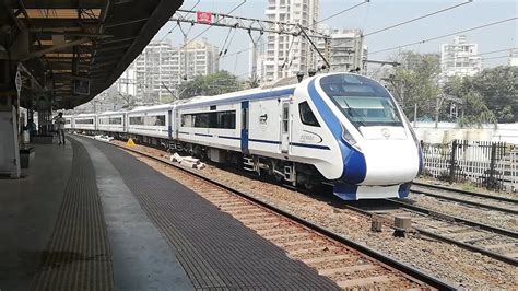 Csmt Jalna Vande Bharat Express Accelerates Through Mumbai S Suburban