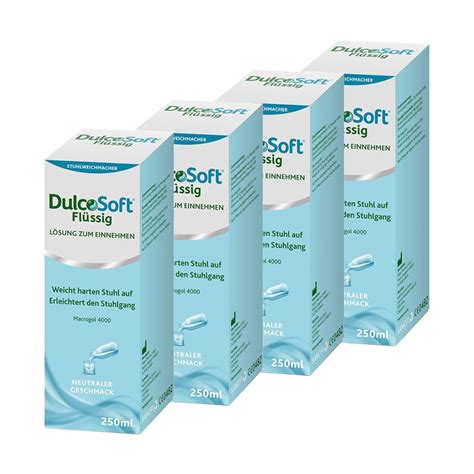 DulcoSoft Flüssig Stuhlweichmacher bei träger Verdauung 4x250 ml