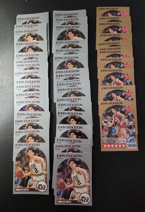 1990 91 Hoops John Stockton 294 Lot Of 48 25 Lot Of 11 Total