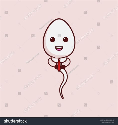 Cute Human Sperm Character Mascot Sperm Stock Vector Royalty Free