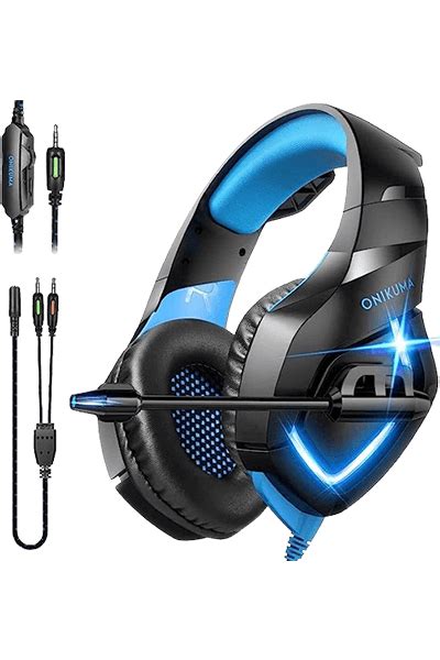 ONIKUMA PROFESSIONAL GAMING HEADSET K1b BLACK BLUE New Open Box Era