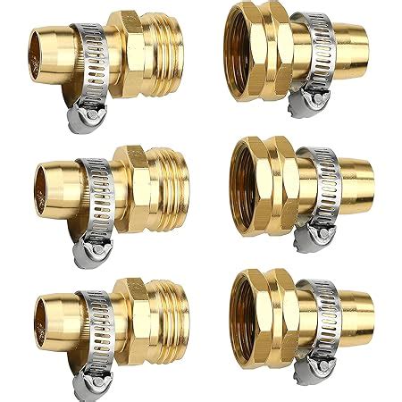 Amazon Yelun Solid Brass Garden Hose Repair Kit Connector With