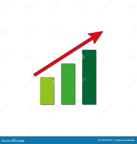 Barras Verdes Flecha Roja Diagrama De Existencias De Crecimiento