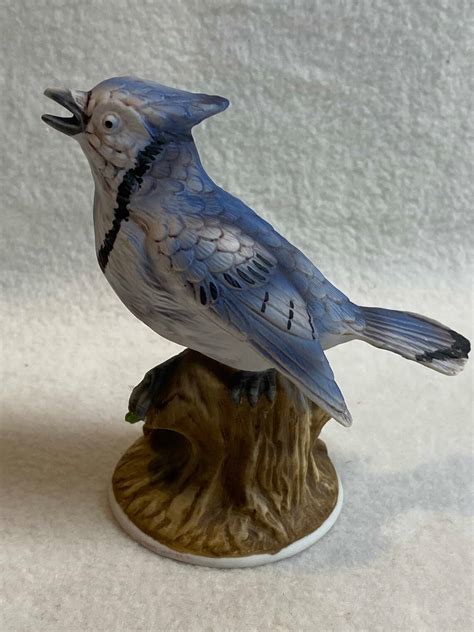 Lefton Handpainted Blue Jay Figurine Bcd275 Etsy