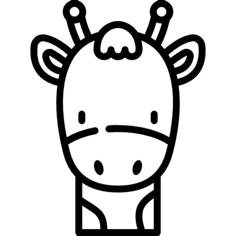 Giraffe Kawaii Lineal Icon