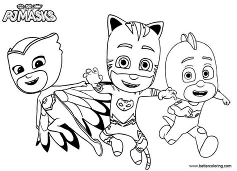 Cat Car Pj Masks Coloring Page Coloring Pages