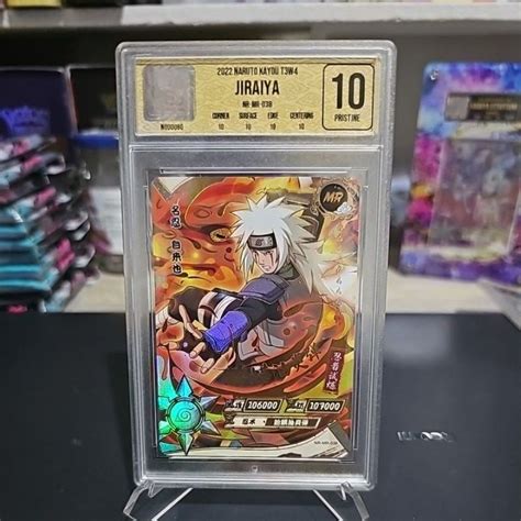 Jiraiya Egs 10 Pristine Perfect Naruto Kayou Card Original Ccg Shopee