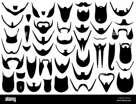 Set Of Different Beards Stock Photo Alamy