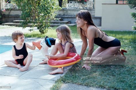 British actress and singer Jane Birkin with her daughters Kate Barry ...