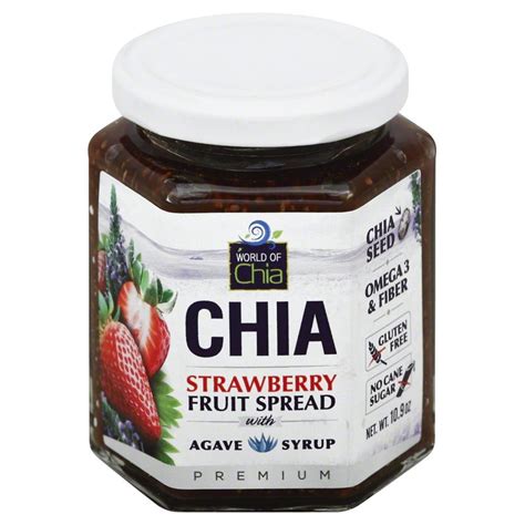 World Of Chia Gluten Free Premium Chia Fruit Spread Strawberry 10 9