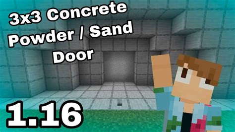 3x3 Concrete Powder Sand Door In Minecraft Bedrock 116 Ps4ps5xbox