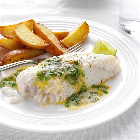 Haddock With Lime Cilantro Butter Recipe Taste Of Home