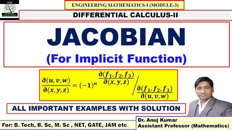 Jacobian Of Implicit Function Jacobian Of Composite Function