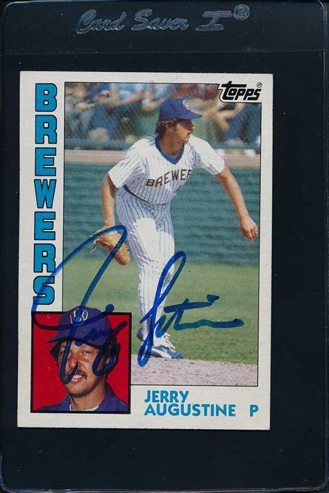 1984 Topps 658 Jerry Augustine Brewers Signed Auto 14998 EBay