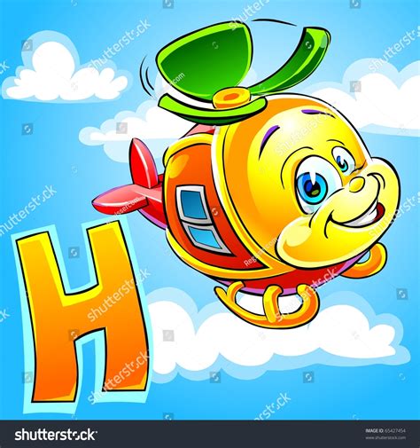 Cartoon Alphabet H Helicopter Stock Illustration 65427454 | Shutterstock