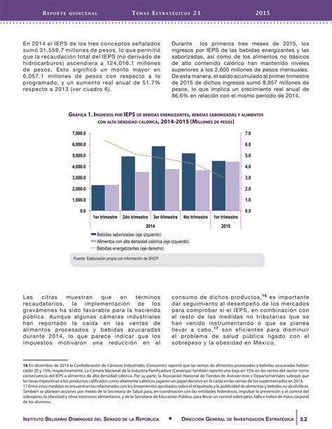 Impuestos En Alimentos Con Alta Densidad Calorica Pdf