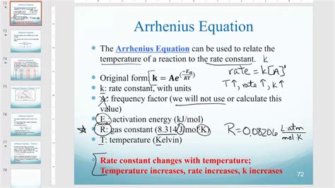 Arrhenius Equation Linear Graph To Calculate Activation Energy Youtube