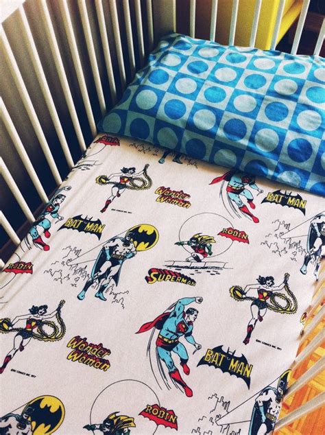 70s Super Heroes Baby Boy Fitted Crib Sheet By Thehappyapple 1500