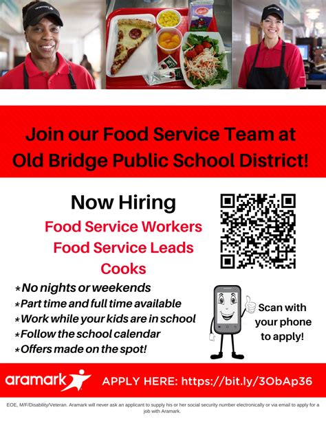 Food Services Employment Informationaramark Old Bridge Township