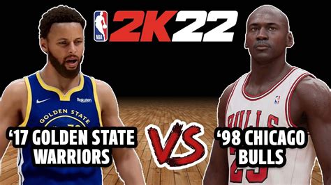 17 Golden State Warriors Vs 98 Chicago Bulls Nba 2k22 Picks The