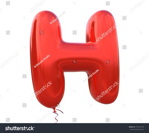 Red Balloon Font Letter H Made Stock Illustration Shutterstock