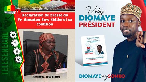 [🔴live] La Coalition Diomaye Président Se Renforce Avec Amsatou S