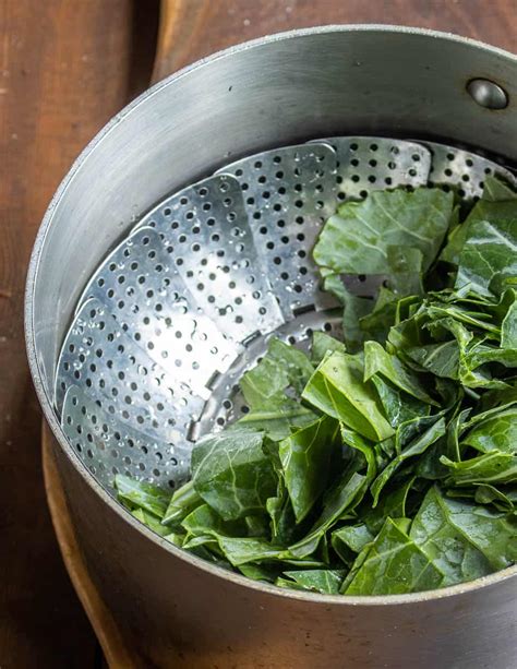 Steaming broccoli leaves