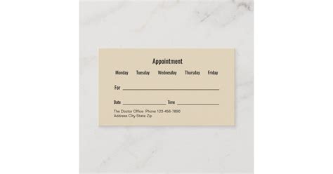 Generic Doctor Office Appointment Cards | Zazzle.com