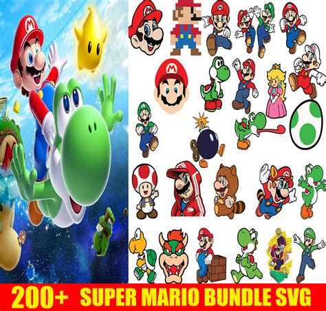 Super Mario Svg Mario Bros Svg Super Mario Svg Bundle Inspire