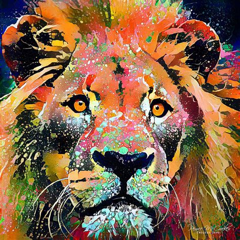 Groovy Lion Digital Art By Pennie Mccracken Endless Skys Fine Art