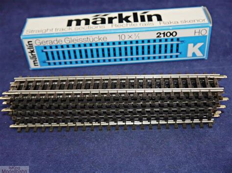 Märklin 2100 H0 10x gerade K Gleise 180 mm Hohlprofil