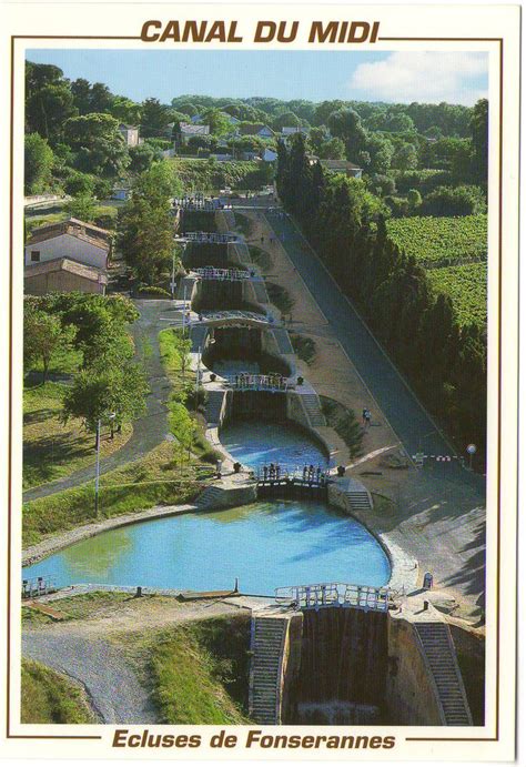 The Fonseranes Lock B Ziers Lies On The Canal Du Midi Spans The River