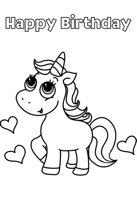 700 Unicorn Coloring Pages Happy Birthday Latest Hd Coloring Pages Printable