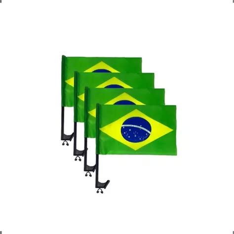 Kit Bandeira Do Brasil Para Janela Carro 4 Un Pronta MercadoLivre