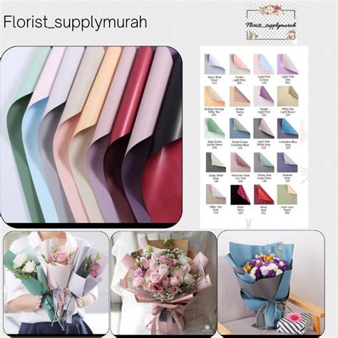 Jual Fsm Kertas Bi Color Cellophane Pastel Bi Color Flower Wrapping