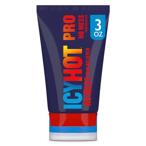 Icy Hot Pro No Mess Pain Relief Cream 3 Oz Tube With Menthol And Camphor