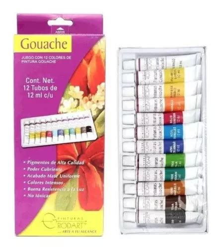 Pinturas Gouache Rodart Tubo 12ml Colores 12pzs Mercadolibre