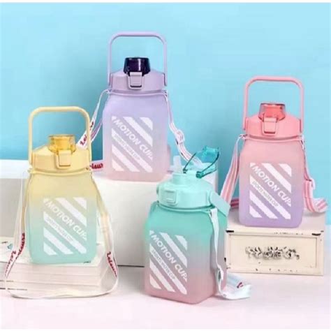 Jual Botol Minum Anak Gemoy Liter Viral Murah Warna Gradasi Pastel