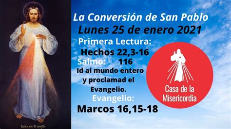 Lectura CatÓlica 📔 Lunes 25 Enero 2021🙏🏻 La Conversión De San Pablo 📔