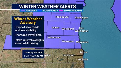 Se Wisconsin Winter Weather Advisory Begins Thursday Morning Fox6