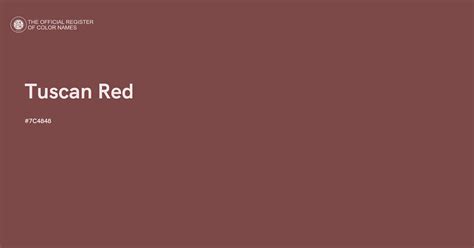 Tuscan Red Color 7c4848 The Official Register Of Color Names