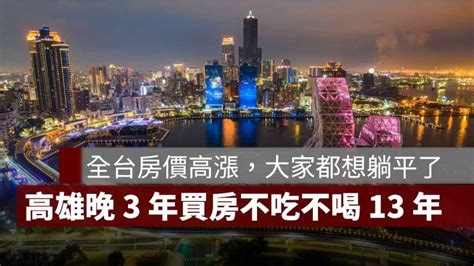 高雄晚 3 年買房要多「不吃不喝」13年，民眾：直接躺平吧！ 果仁家 買房賣房 居家生活知識家