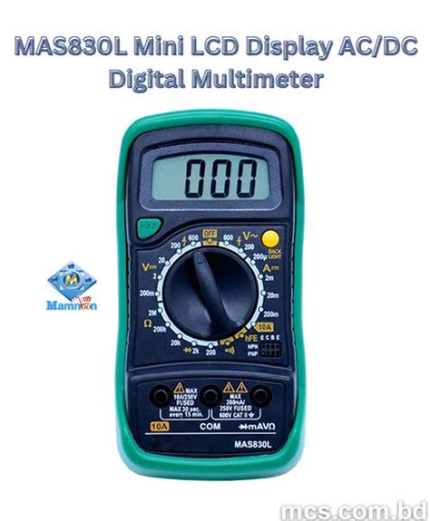 Mas L Mini Lcd Display Ac Dc Digital Multimeter Mcs