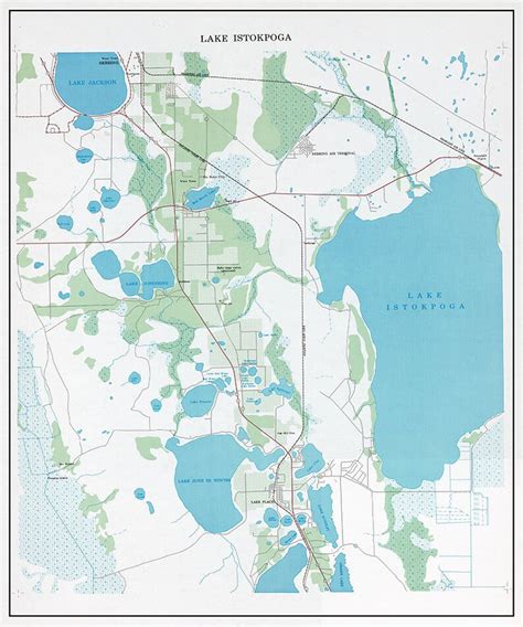 1976 Map Of Lake Istokpoga Florida Etsy Canada