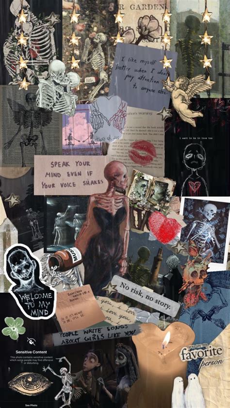 Myfirstshuffle Skeleton Skeletonlovers Aesthetic Grunge Sadquotes