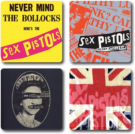 The Sex Pistols Album Cover Style 4 Piece Wooden Coaster Set Amazon