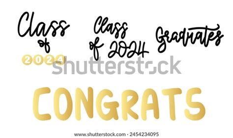 Class Hand Writing Graduation Congratulations Graduates Stock Vector ...