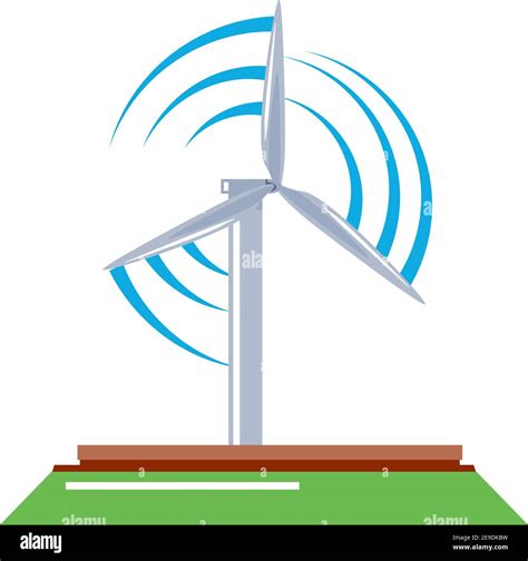 Renewable Energy Wind Turbine Sustainable Vector Illustration Stock Vector Image And Art Alamy