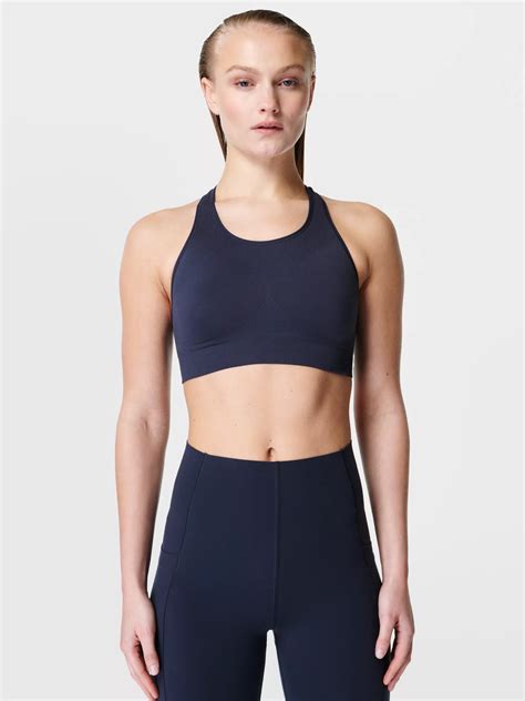 Sweaty Betty Stamina Workout Bra Navy Blue At John Lewis And Partners