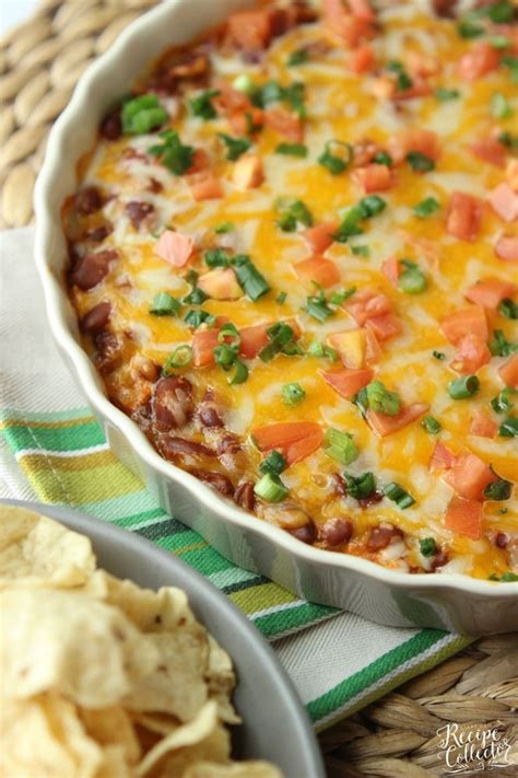 Hot Bean Cheese Dip Recipe Delicious Dips Recipes Bean Cheese